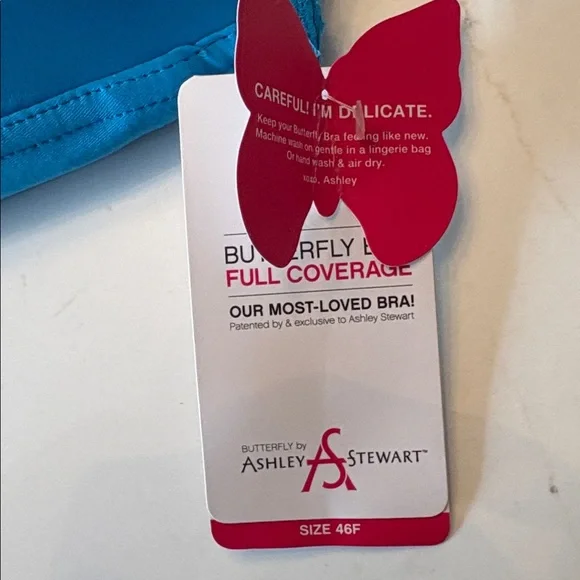 Butterfly by Ashley Stewart Blue Full Coverage Bra Sz 46F NWT - Picture 2 of 5